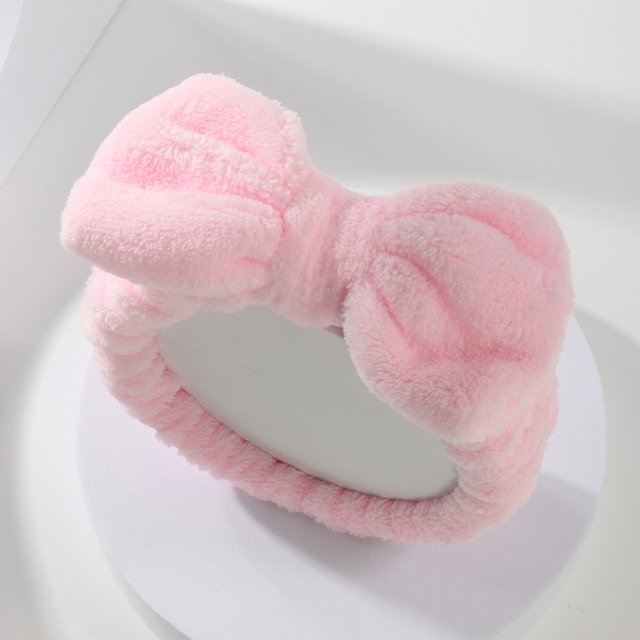 Bow Headband Wristband Set Towel Elastic Soft Washing Face Shower Make up Yoga Sports Skincare Headband for women Girls