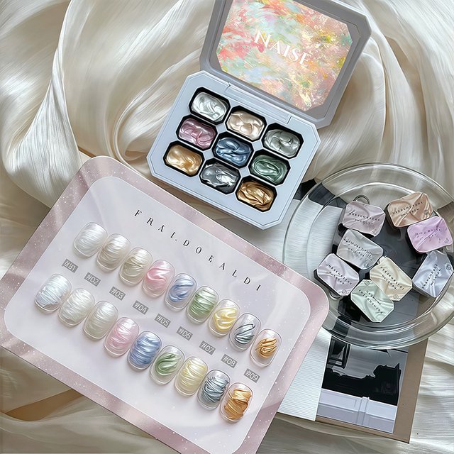 9 Colors Pearl Gloss Solid Nail Polish New Popular Pat-Pat Gel Nail Polish Semi-Permanent Nail Art Soak off UV LED Gel Christmas
