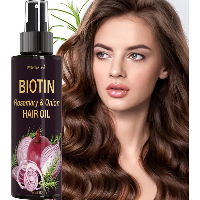 Rosemary Oil 3-in-1 Spray: Scalp/Hair Care, with Onion Formula, Moisturizes and Adds Shine to Hair, Ideal Nourishing Hair Care Oil