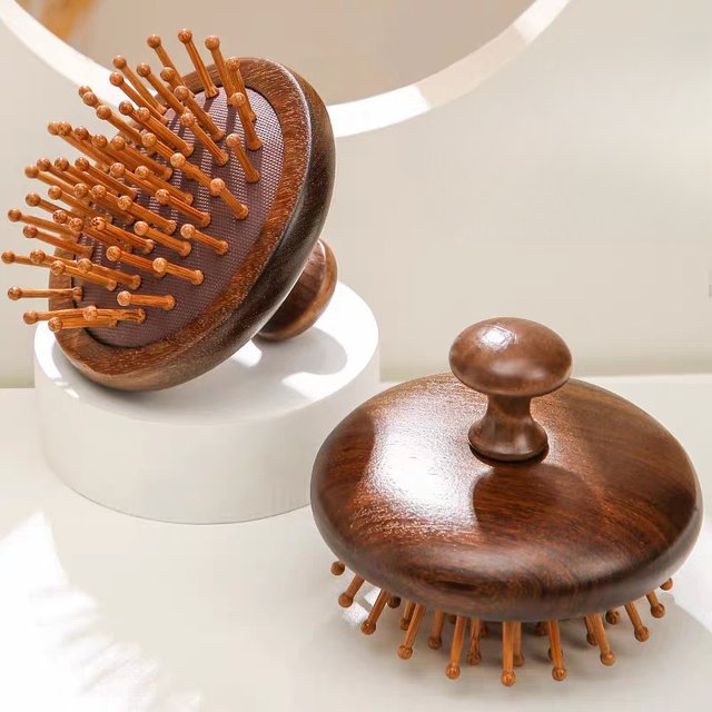 Wooden Hair Brush for Hair Growth Hairbrush Wood Scalp Massager Travel Scalp Massage Brush Air Cushion Hair Brush for women
