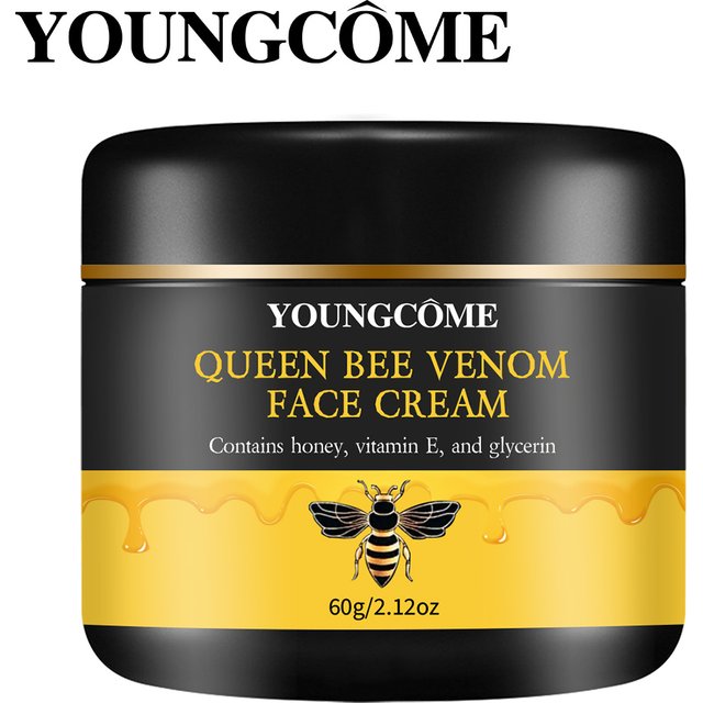 Queen Bee Venom Anti-Aging Face Cream - Collagen Boost & Deep Hydration, Wrinkle Reduction, Day/Night Moisturizer for All Skin