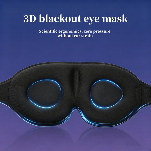 Eye Mask Men's and Women's Sleep Facial Mask, 100% Pressure Free Shading Sleep Facial Mask, Easily Adjustable, Travel Eye Mask