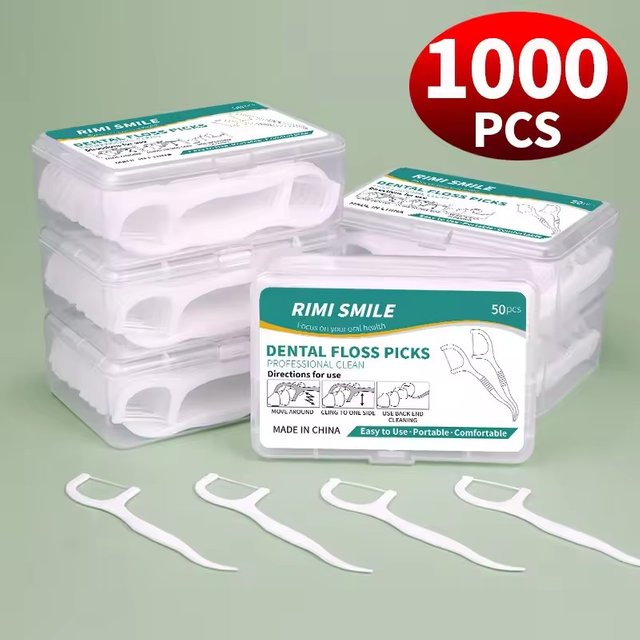 1/3/6/20 Box Portable Disposable Dental Floss Plastic Toothpick High-tension Dental Floss Stick Dental Floss Box Oral Care
