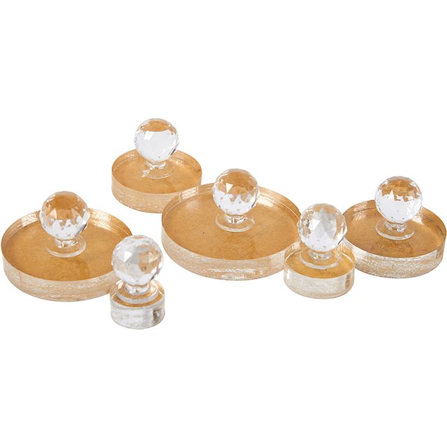 Glass Powder Press Stamp Tool Powder Press Mold Makeup Eyeshadow Foundation Highlighter Repairing Tool Powder Press Stamp