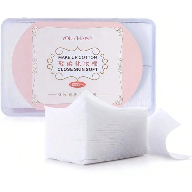 1000Pcs Disposable Makeup Cotton Wipes Soft Remover Pads Facial Cleansing Paper Wipe Cosmetic Pad With Box