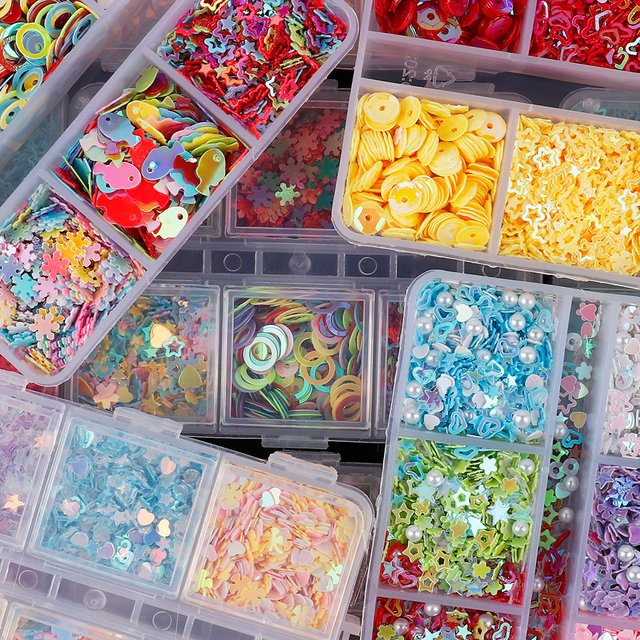 Mix Glitter Flakes Sequins Set for women Girl DIY Party Make Up Decoration Jewelry Filling Materials B0126