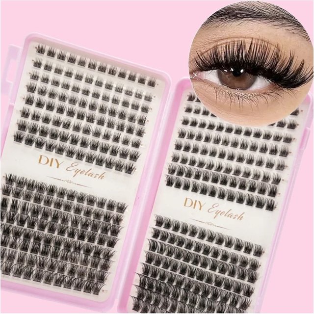 Thick Fluffy Cluster Lashes DIY Self Application Eyelash Extensions D Curl Faux Mink Individual Segmented Makeup False Lashes