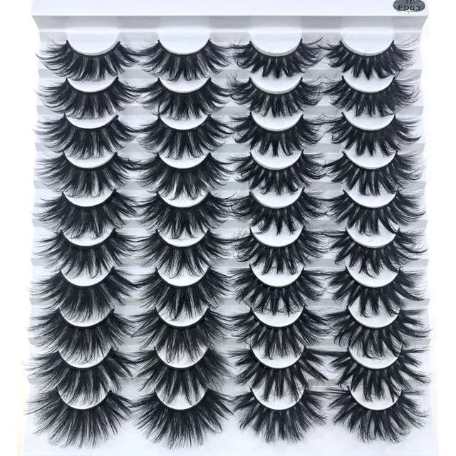 NEW 20 Pairs 3D Faux Mink Eyelashes Natural Thick Long False Eyelashes Dramatic Fake Lashes Makeup Extension Eyelashes Maquiagem