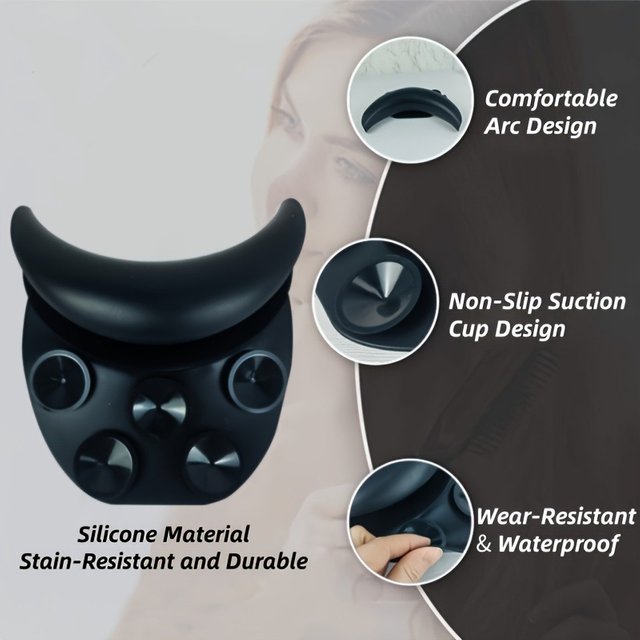 1pcs Silicone Shampoo Bowl Neck Rest Non-Slip Pillow Salon Sink Neck Cushion with Suction Cups for Hair Washing Barbershop Tools