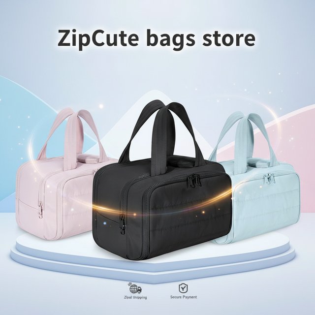 Popular large-capacity cosmetic bag, convenient portable solid color versatile, simple and practical toilet bag, fluffy large wi