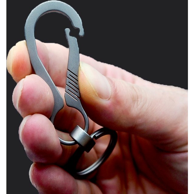 Porte-clés en titane véritable pour hommes EDC, léger et luxueux, boucle suspendue, porte-clés pour porte-clés, bijoux
