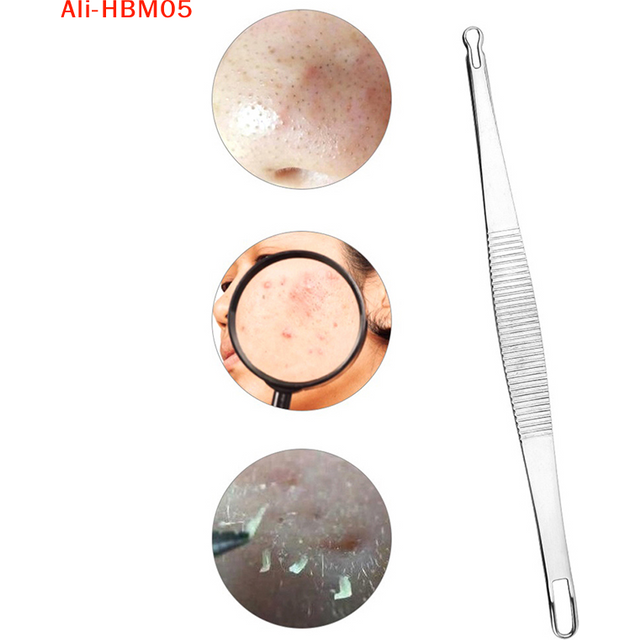 (HB05)1PC Double Headed Needle Blackhead Remover Cleaner Stainless Steel Blemish Needle Spot Extractor Skin Care Tool