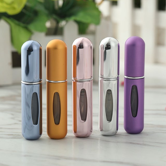 Flcopropriété de parfum en métal portable, d'extraction de 5ml, avec pompe à parfum, pour tous les