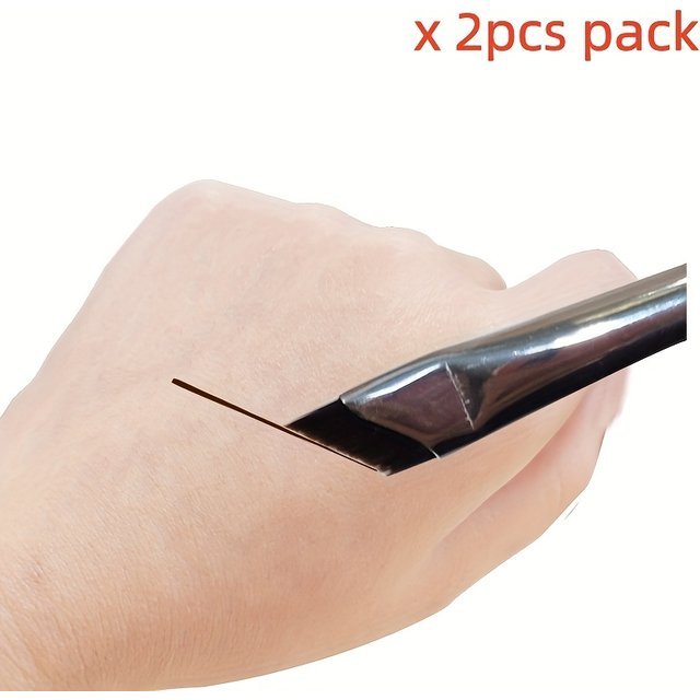 2pcs Blade eyeliner brush bevel flat sickle eyeliner down to eye Lying silkworm details eyebrow brush makeup brush