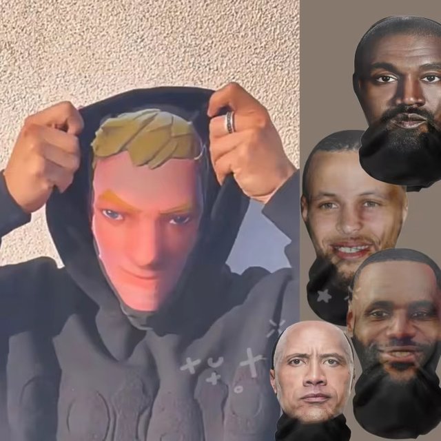 Masque facial complet pour hommes, jeu de bal de célébrité, masque facial étoile, Simulation kanye Shiesty, masque en maille pour hommes, fournitures de fête, accessoires de Cosplay NoveL