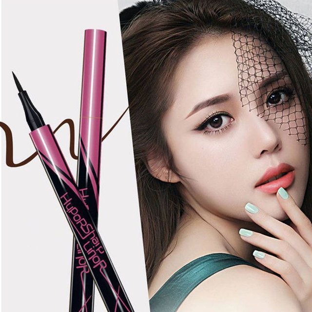 Waterproof Black Liquid Eyeliner Quick Drying Not Bloom Eye Liner Pen Cosmetic Tools Long Lasting Black Eyeliner Eye Cosmetics