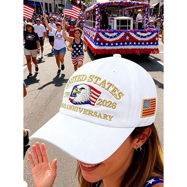 ABLECAP Unisex Dad Hat with USA Eagle Embroidery 250th Anniversary Outdoor Sunscreen Baseball Cap for men And Women