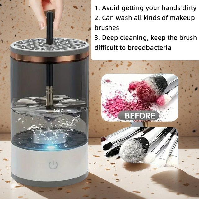 USB-Powered Makeup Brush Cleaner 3.7x6.7in Brush Cleaning Washer for Makeup Tools - 1pc
