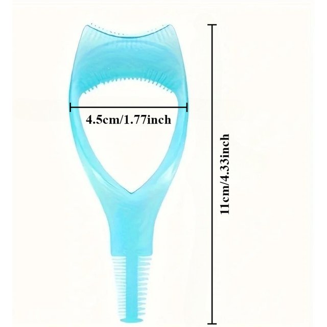 3 in 1 Mascara Applicator Template with Eyelash Curler Guard and Case, Eyeliner Holder, Eyelash Aid, Eyebrow Drawing Tool