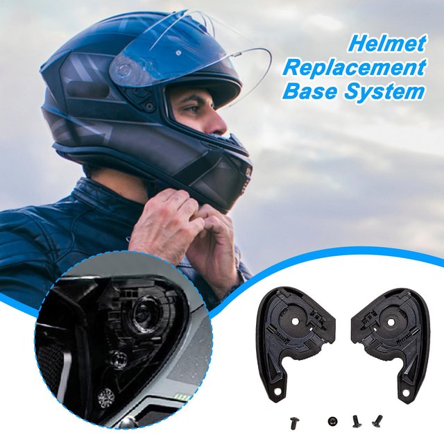 Plaque de base de protection faciale pour casque, plaque de montage légère avec précision pour l'entretien et le remplacement des casques de moto pour adultes