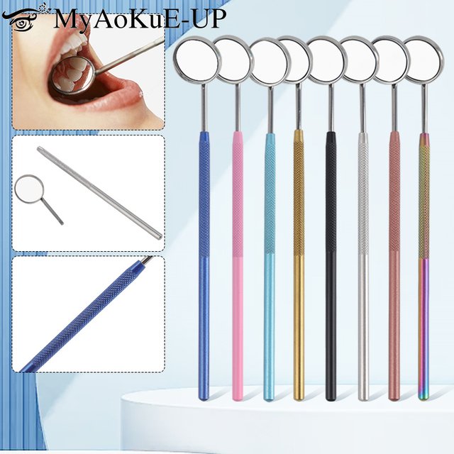 1pcs Teeth Cleaning Oral Check Makeup Mirrors Eyelash Extension Magnifying Inspection Mirror Lash Lifting Round Beauty Tool