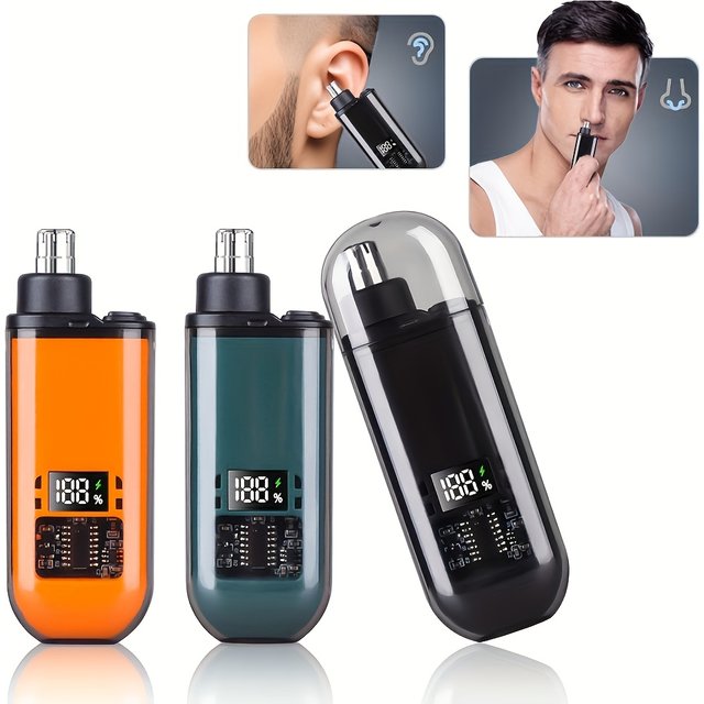 Portable Electric Nose Hair Trimmer USB charging Nose Ears Hair Eyebrow Trimmer for men Rechargeable Painless set