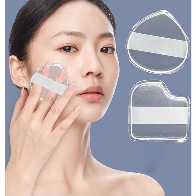 1/2/5Pcs Silicone Makeup Sponge, Water-Based Crystal Jelly BB Cushion Puff, Transparent Makeup Foundation Sponge, Non-Absorbing