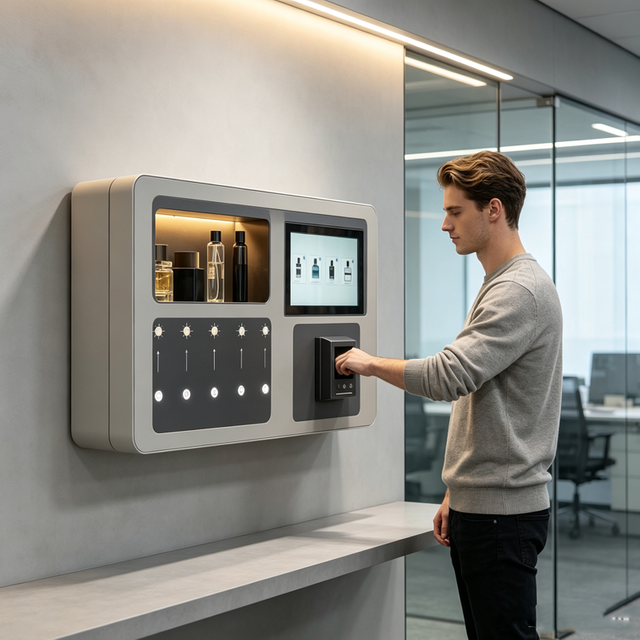 Automatic Perfume Vending Machine Mini Wall Mounted Perfume Spray Vending Machines Self Service Perfume Dispenser Vending Custom