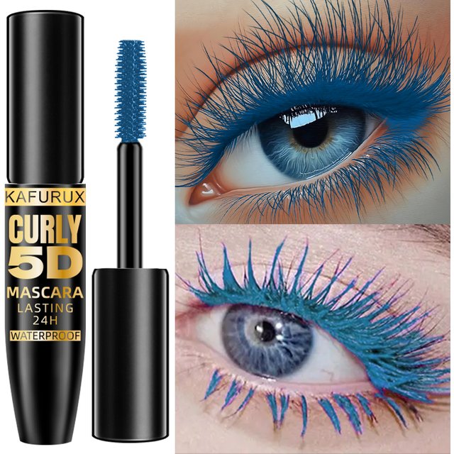 9 Farben 5D Mascara Blau Weiß Grün Schwarz Dickere Wimpern Wasserfest Natürlich Verlängernd Koreanisches Make-up Geschenke für Frauen Schönheit
