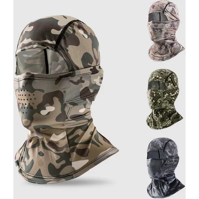 Camouflage Mask Cycling Balaclava Full Cover Face Mask Cap Quick Dry Lycra Summer Sun Ultra UV Protection Outdoor Ski Hunting