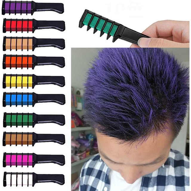 1pc Hair Dye Chalk Temporary Color Wax For Hairs Cover Fashion Design Crayons Gray Hair Dye Shampoo Chalk Hair Coloring Products