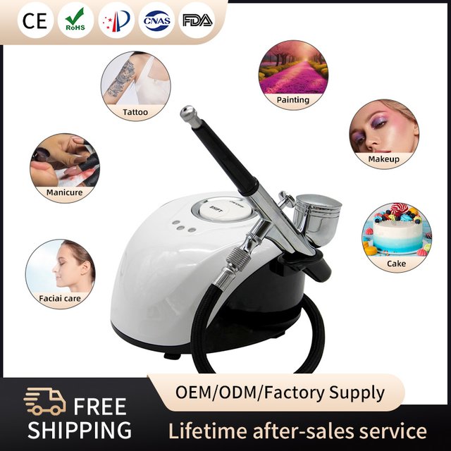 Portable Airbrush Nano Water Oxygen Facial Injector Facial Injector Tattoo Cake Makeup Mist Airbrushes Compressor Paint Nail Art