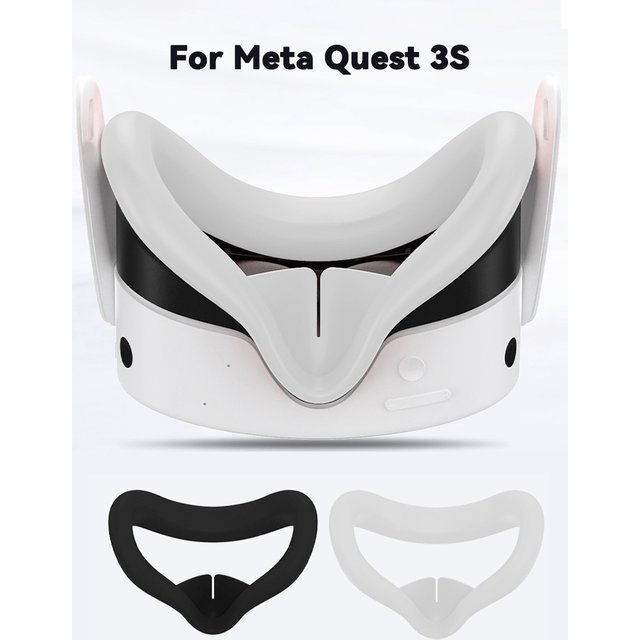Silicone Facial Cover for Quest 3S VR Glasses Replacement Accessories Host Shell Anti-Scratch Protective Cover for Meta Quest 3S