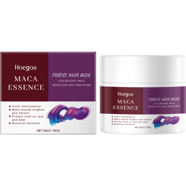 Purple Repair Hair Mask Quick Repair Damaged Curly Hair Soft And Smooth Shiny Straight Deep Moisturizing Hair Care Conditioner