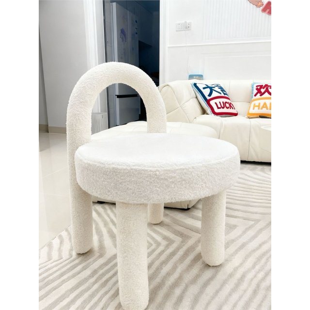 Joylive Dressing Stool Girls Bedroom Vanity Chair Internet Celebrity Arch Chair Danish Designer Cream Style Makeup Chair