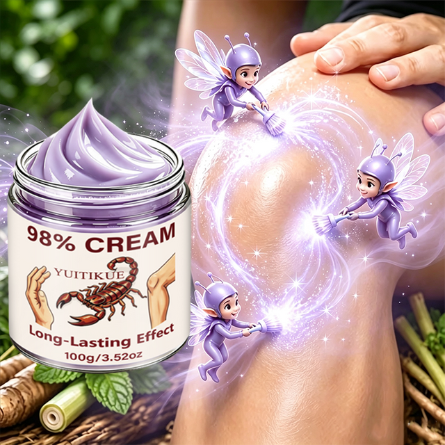 YUITIKUE 98% Joint Skin Care Cream 100g Scorpion Formula Fast Absorb Long‑Lasting Non‑Sticky Moisturizing Body Massage Cream