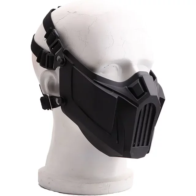 Protective Half Face Mask, Outdoor Game Mask, Costume, Sports Masks, Black, Creative, Party