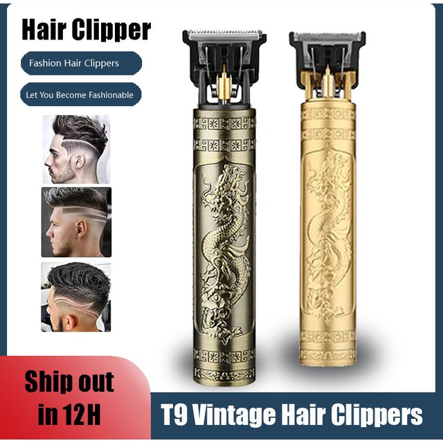 Vintage T9 Electric Hair Cutting Machine Hair Clipper Professional Men Shaver Rechargeable Barber Trimmer for men Dragon Buddha