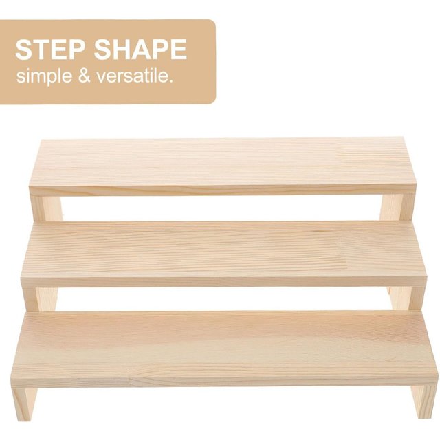 Présentoir en bois pour figurines, présentoir de poupée de parfum, organisateur de desserts et de cupcakes, présentoir de bijoux et d'anneaux, étagère de rangement