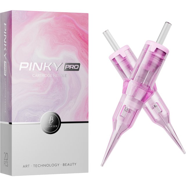 Biomaser PMU Tattoo Cartridge Needle 10pcs Sterilized RL Tattoo Needle for Eyebrow Eyeline Lips Makeup Tattoo Machine Supplies