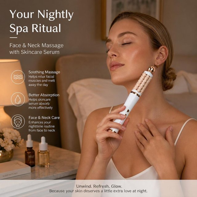 New 3D Wave Roller Rotation Massager Facial Lifting Soothing Treatment Device Skin Tightening Tool Anti Aging Beauty Instrument