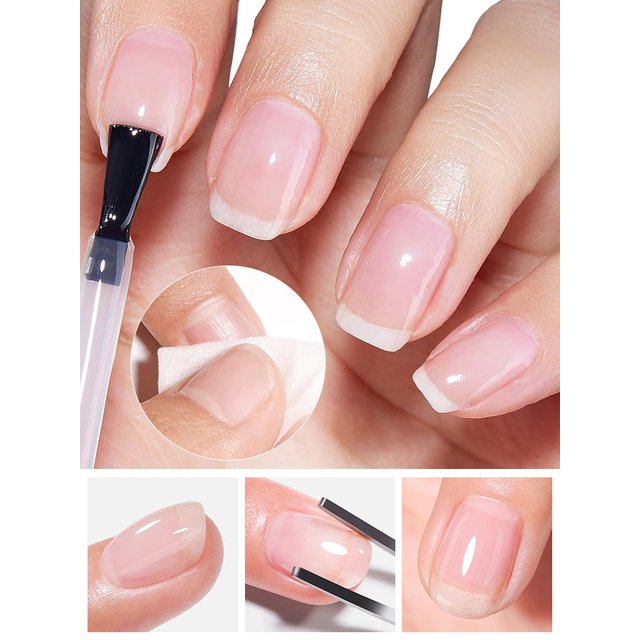 AWStorG 15ML Grinding-free Base Coat Gel Soak Off UV LED Gel Nail Polish Reinforcement Gel Semi Permanent Multifunction Gel Varn