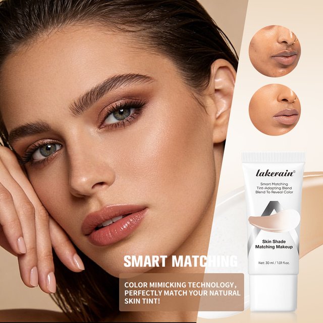 Lakerain Color Changing Liquid Foundation Brightening Moisturizing Skin SPF 15 Sunscreen Natural Even Skin Tone Slight Concealer
