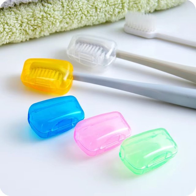 5/10/20/30pcs Household Toothbrush Storage Clip Portable Travel Toothbrush Dust Protective Cap Storage Box Toothbrush Head Case