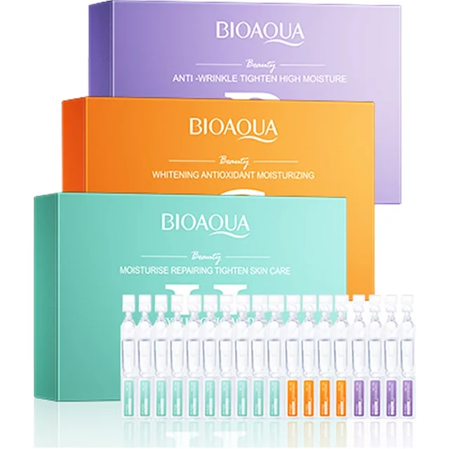 30pcs/box BIOAQUA Retinol Vitamin C Hyaluronic Acid Serum for Face Moisturizing Firming Hydrating Facial Essence Face Skin Care