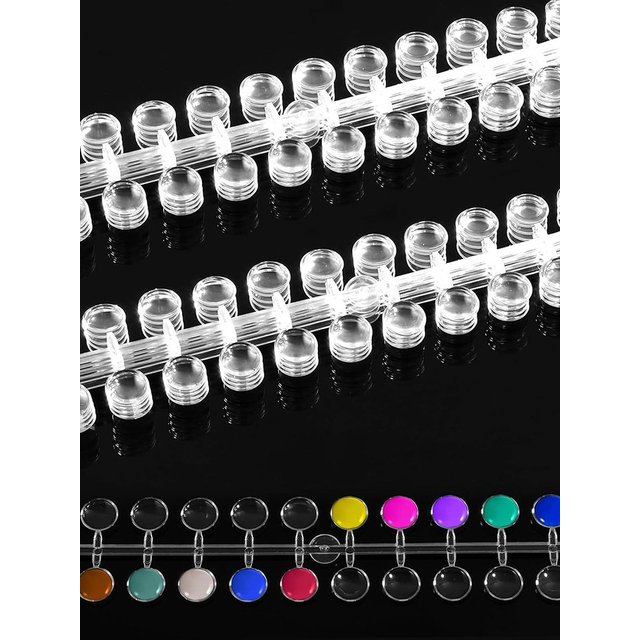 120Tips False Nail Display Tips Nail Polish Swatch Dots Round Transparent Display Chart Training Nail Practicing Card Tool