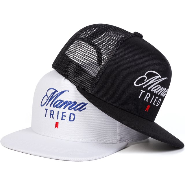 Unisex Mama TRIED Letter Embroidery Hip-hop Net Hats Spring Summer Outdoor Adjustable Casual Baseball Caps Sunscreen Hat