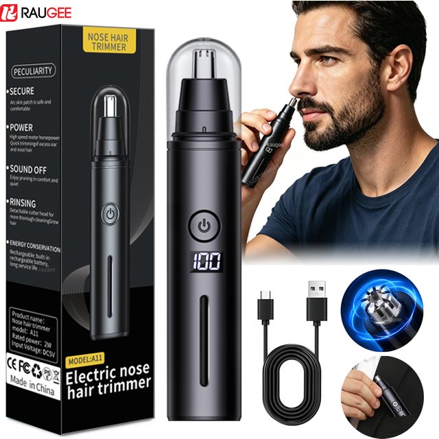 Nose Hair Trimmer for men Electric Nose Hair Clipper Portable Nose and Ears Hair Trimmer USB Rechargeable Mini Nose Hair Removal