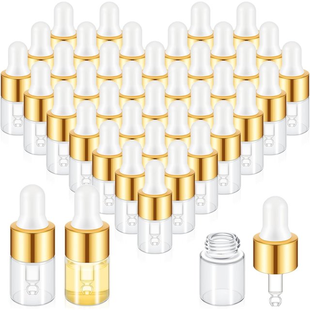 Nouveau 2ml Mini flacon compte-gouttes d'huile en verre en vrac clair essentiel petites bouteilles vides récipients d'échantillon parfum liquide pour voyager