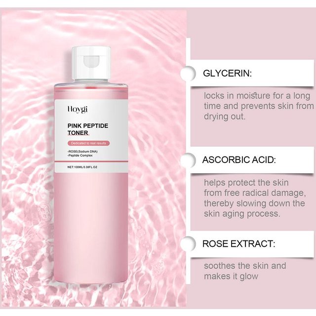 Rose Essence Toner for Glowing Skin Soothing Moisturizer Improve Dark Spots Uneven Tone Deep Nourishing Brightening Facial Water